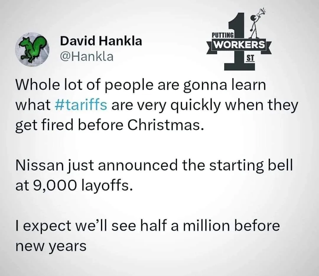 A screenshot of a tweet by David Hankla (@Hankla) with a green squirrel profile picture. The tweet predicts mass layoffs at…