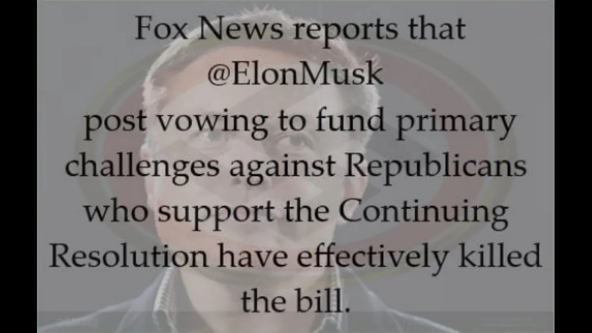 The image shows a man with short hair and a collared shirt, overlaid with large black text that reads: 'Fox News reports…