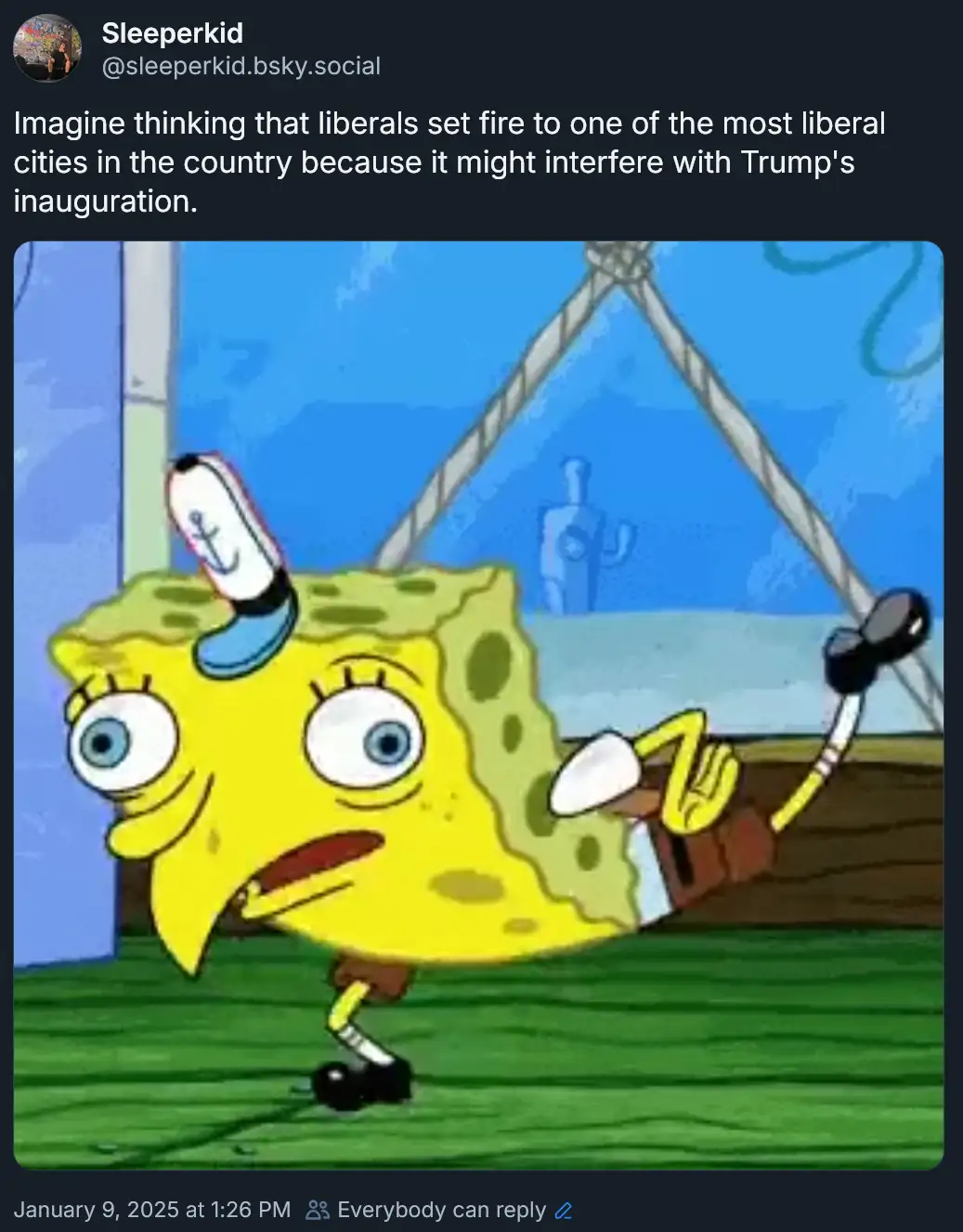 The image shows the cartoon character SpongeBob SquarePants with a shocked, wide-eyed expression, his body contorted as if…