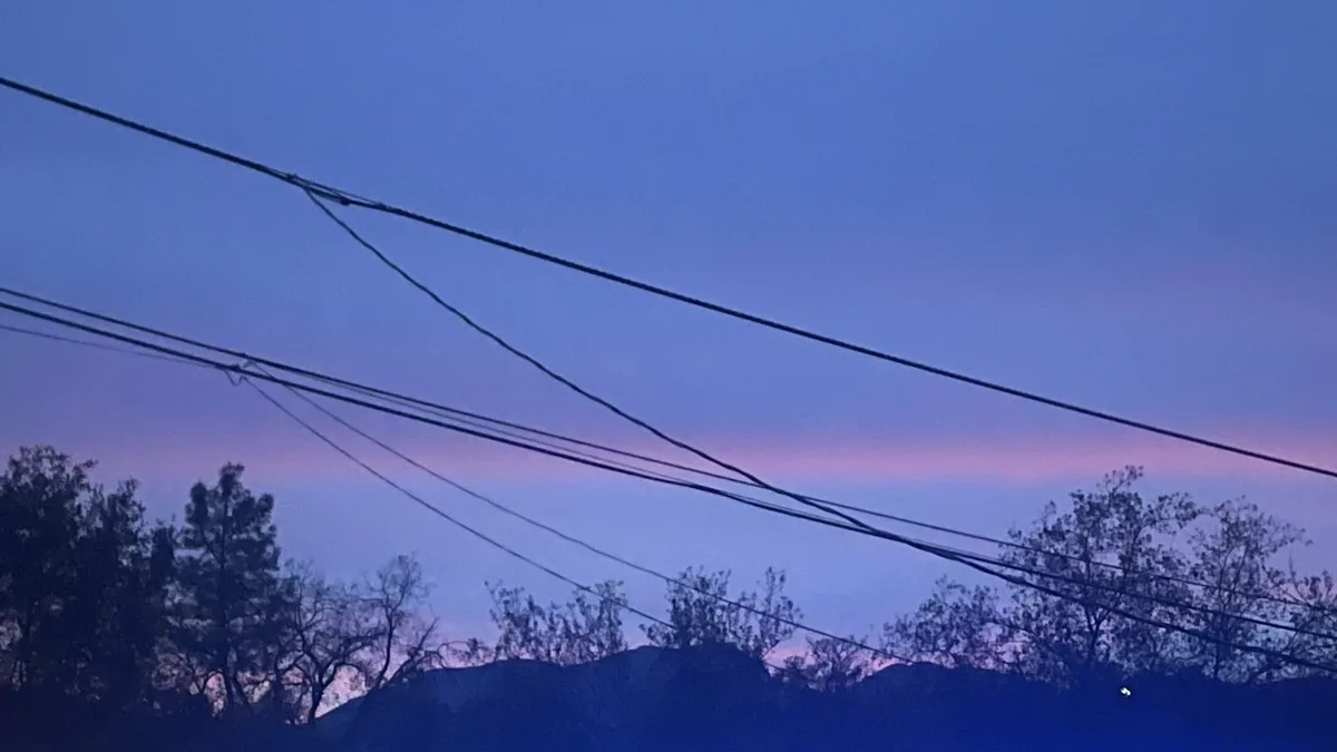 A stunning sunset that almost resembles a trans flag