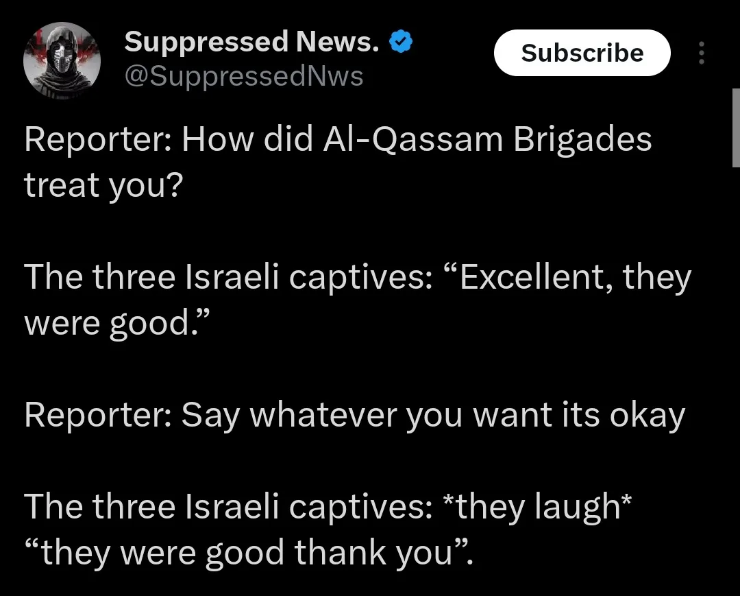 A screenshot of a Twitter/X post from the verified account 'Suppressed News.' The post displays a dialogue where a reporter…
