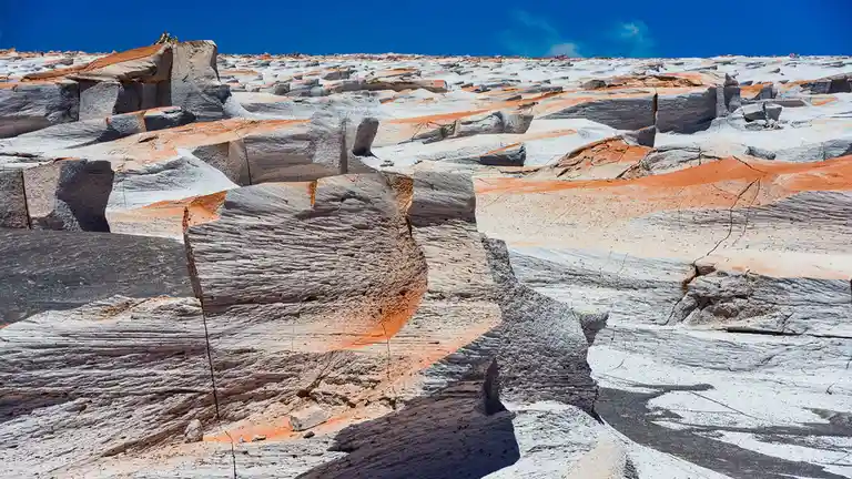 A crystal-clear image of Campo de Piedra Pomez, a desert-like landscape formed over millennia through a natural process…