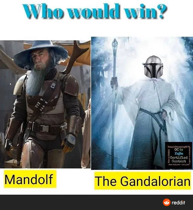 The image displays a 'Who would win?' meme template with two side-by-side characters. On the left is a bearded man in…